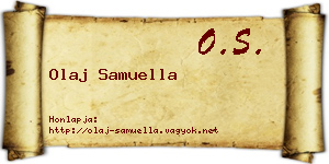 Olaj Samuella névjegykártya